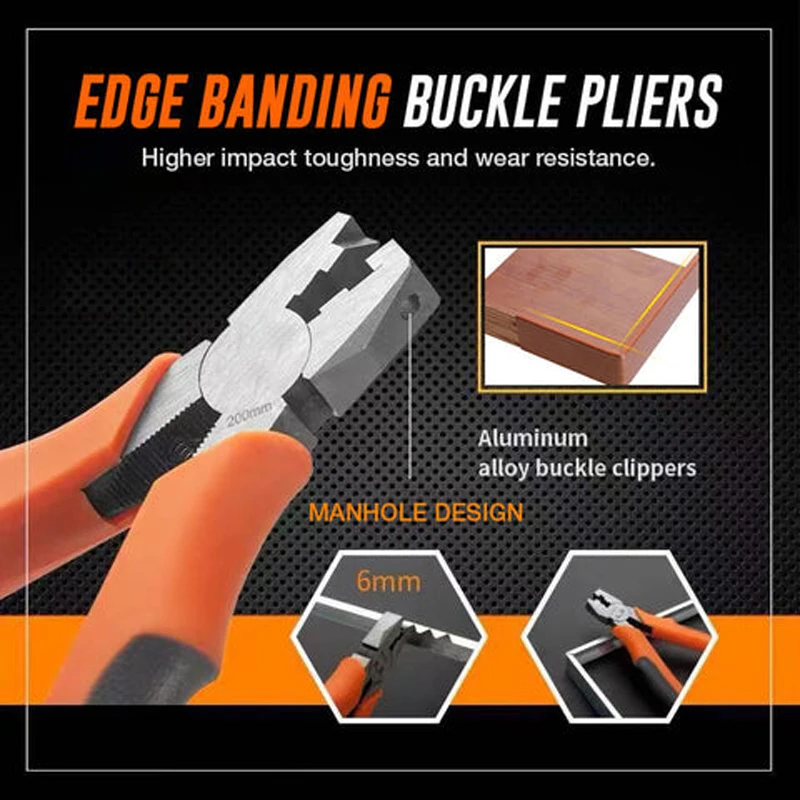 

Aluminum Alloy Edge Banding Buckle Pliers Auto Car Water Oil Pipe Hose Flat Band Ring Clamp Plier Vehicle Repair Tool Pliers