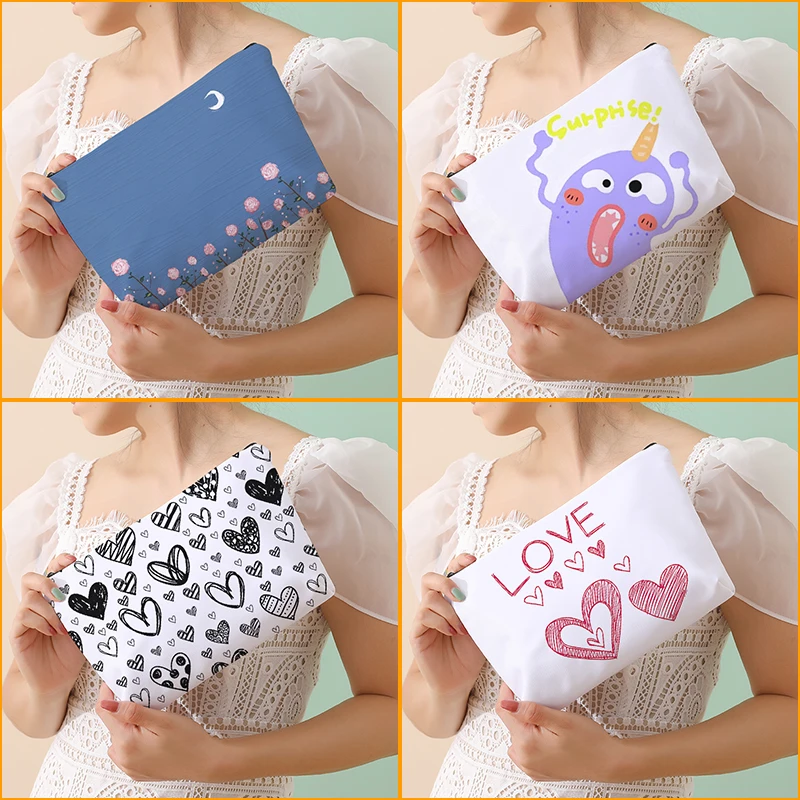 

Женские сумки для макияжа в виде любящего сердца, дорожный органайзер, косметичка, вместительная Водонепроницаемая женская сумка-карандаш