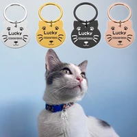 personalized pet cat dog id tag collar chain for cats dog tag engraving phone number name custom anti lost dogs pet cat supplies