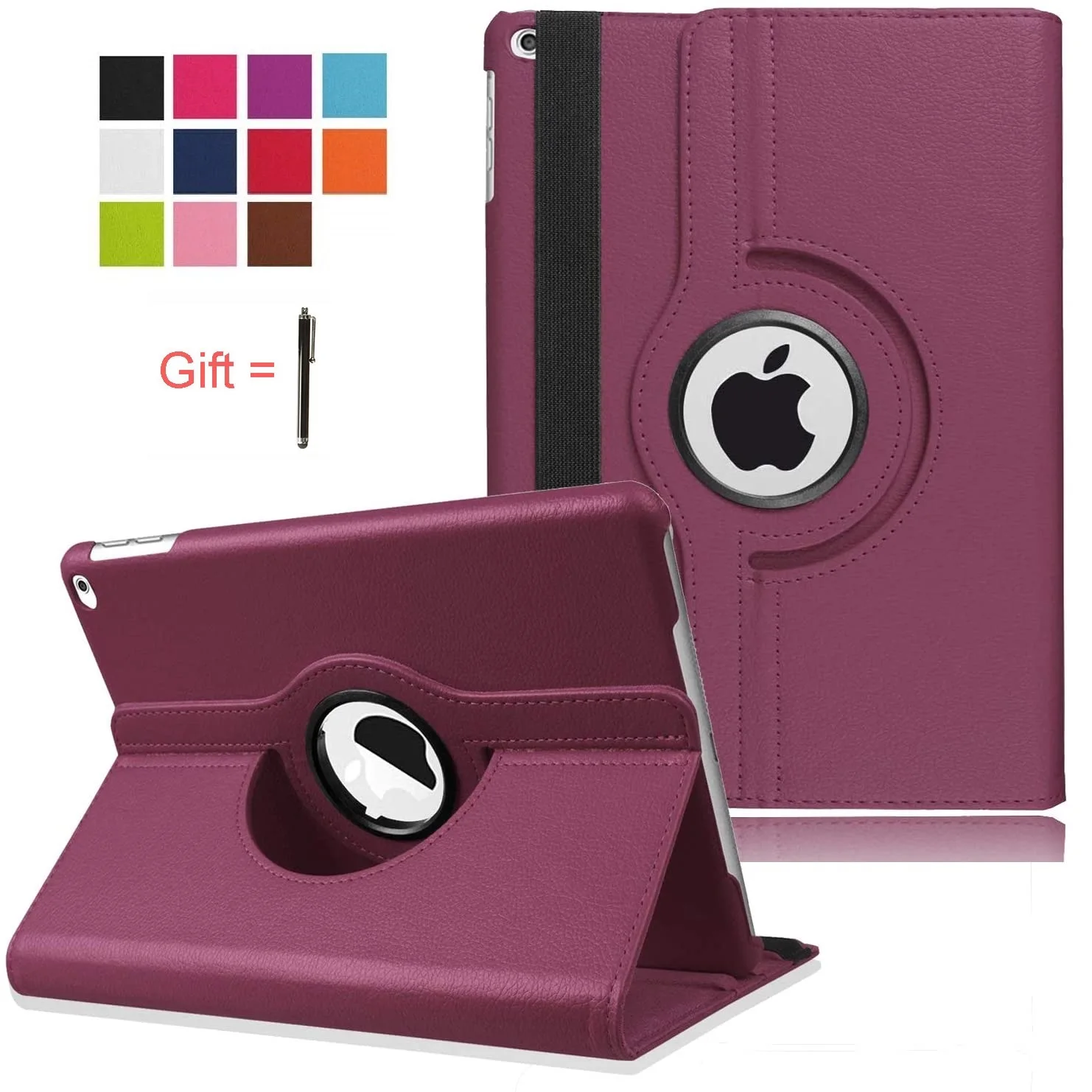 360 Degree Rotating Case for iPad 9.7'' 2018 2017 5 6 5th 6th Generation Stand Smart Tablet Cover for iPad Air 5 10.9 inch 2022