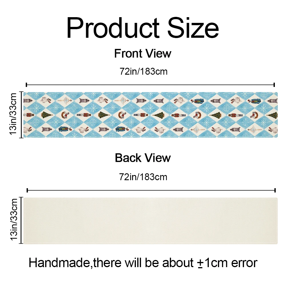 1 шт. синяя клетчатая рождественская скатерть Щелкунчик снежинка Рождественская