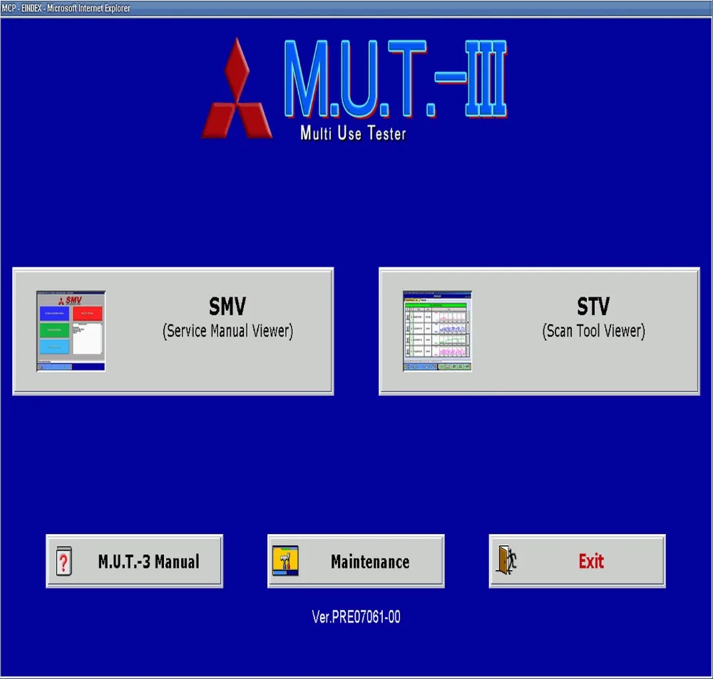 

M.U.T.-III PRE 21061-00 [11,2021] диагностическое программное обеспечение для Mitsubishi