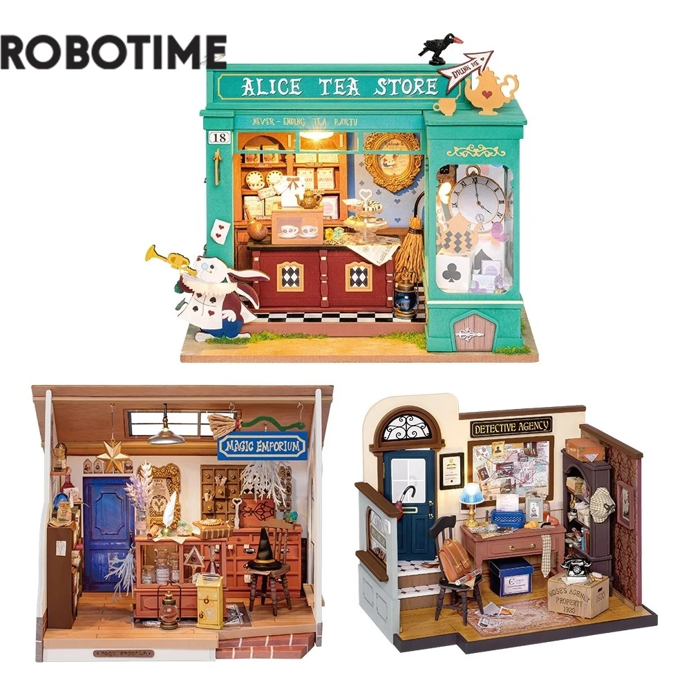 

Robotime Rolife DIY Mystery Archives Bureau Decorative Ornament Kids Adult Miniature Fantasy Magic Doll House Wooden Kit Toy