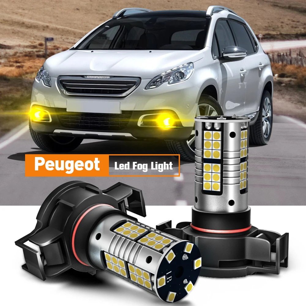 

2pcs LED Fog Light Blub Lamp PSX24W 2504 Canbus Error Free For Peugeot 2008 206 207 CC SW 208 5008 2009-2016