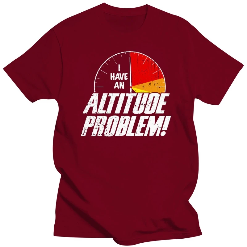 Фото Мужская забавная футболка для прыжков с парашютом «Altitude Problem», свободный осенний парашютный полк для молодежи, среднего возраста, старый №5