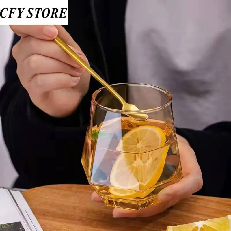 

400ml Glass Family Beer Wine Cup Homestay Coffee Glass Mug Creative Kitchen Juice Whisky Tumbler Water for Drinking Drinkware