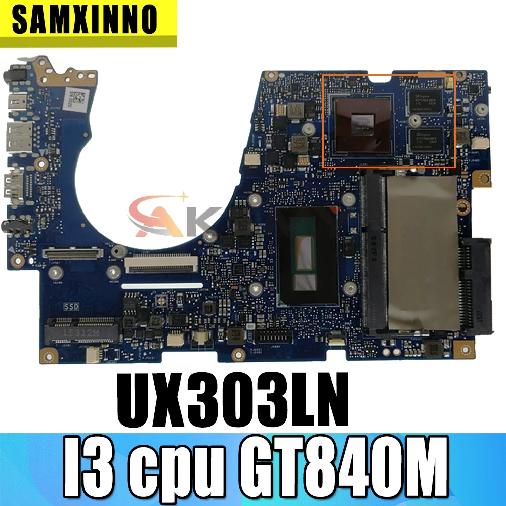 

Материнская плата U303L для ноутбуков ASUS UX303, UX303L, UX303LB, UX303LN, U3000, материнская плата 100%, тест ОК, I3, ЦП GT840M
