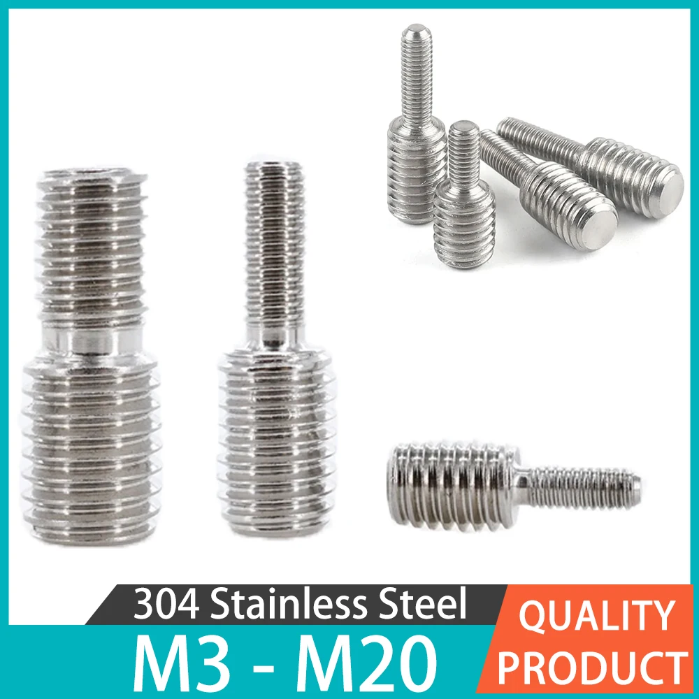 

Преобразующий винт для адаптера камеры M4 M5 M6 M8M10 M12 M16 M20 Метрическая резьба из нержавеющей стали двухсторонний преобразователь редукционный болт