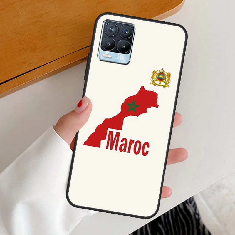Чехол с флагом Марокко символом герба оружия для Realme GT Neo 2 Master Q3s 8i 9i 8 Pro C21 OnePlus 9 10