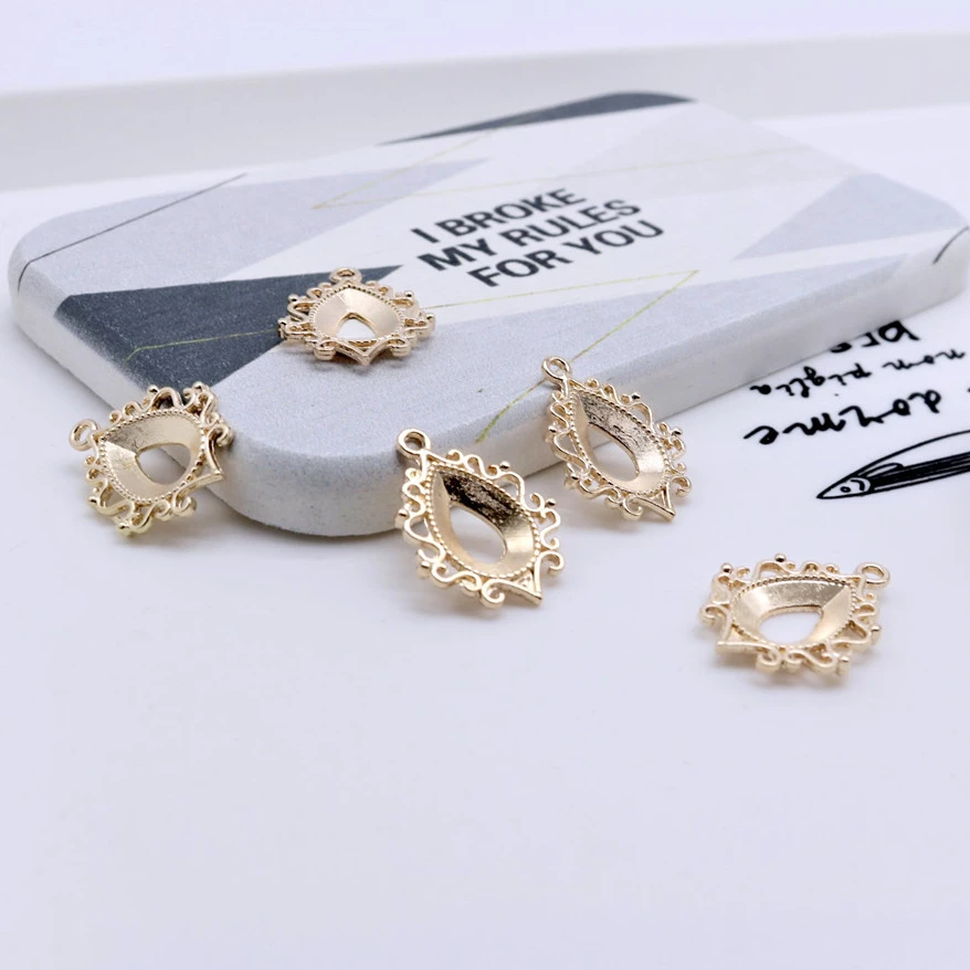 Alloy Plated Single Drop Hanging Pendant Accessories 10Pcs/Bag DIY Necklace Bracelet For Lace Jewelry Simplicity Making Supplies