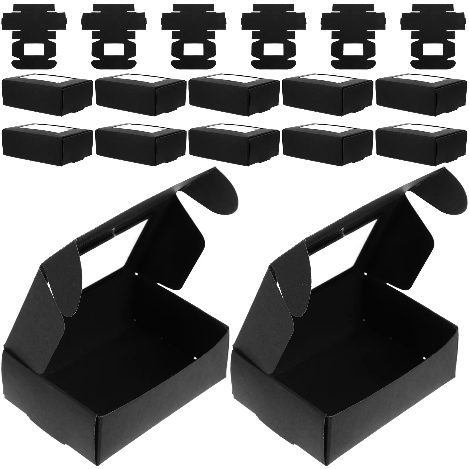 

50Pcs Packaging Boxes with Window Cookie Wrapping Boxes Treat Packaging Boxes