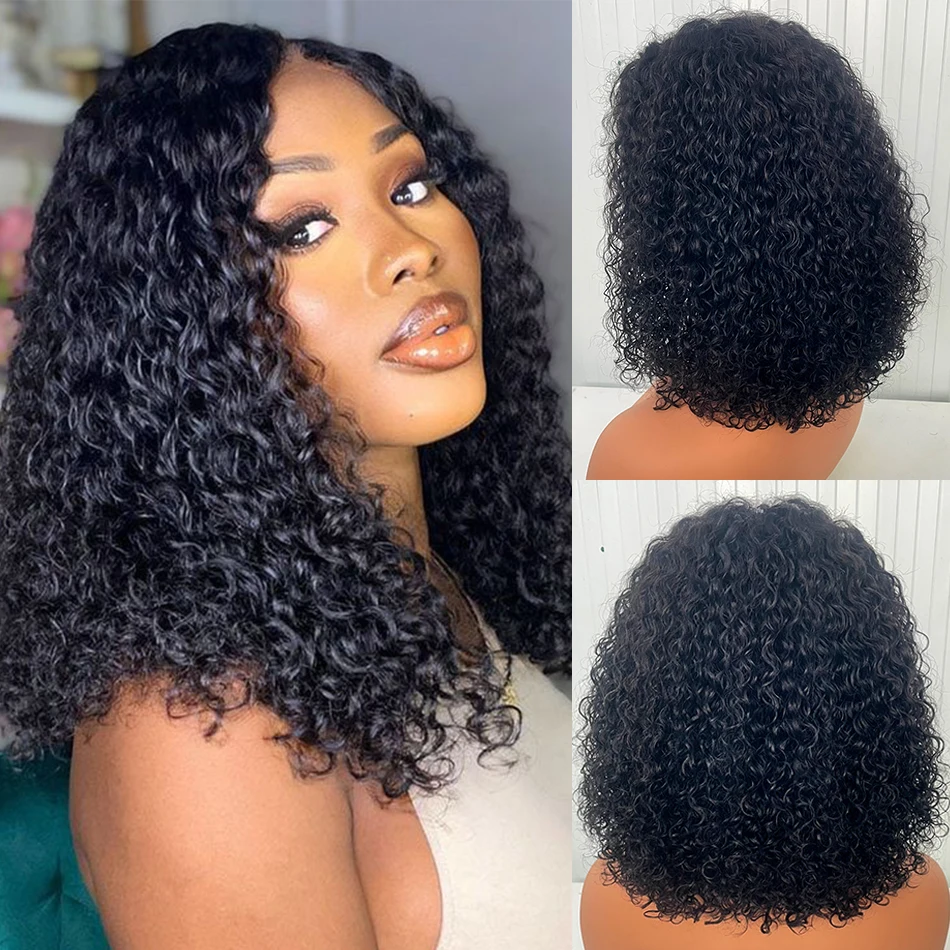 100% бразильские волосы волнистые вьющиеся HD бесклеевые парики на сетке для черных