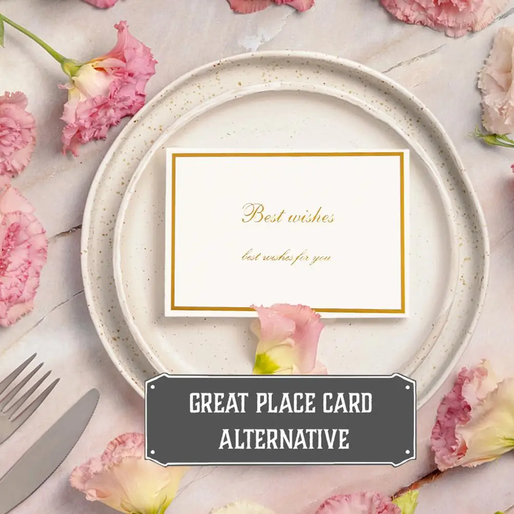 

[ Ready Stock ] 20pcs Square Wedding Proposal Cards Good Wishes English Blank Greeting Cards For Bridal Showers Weddings