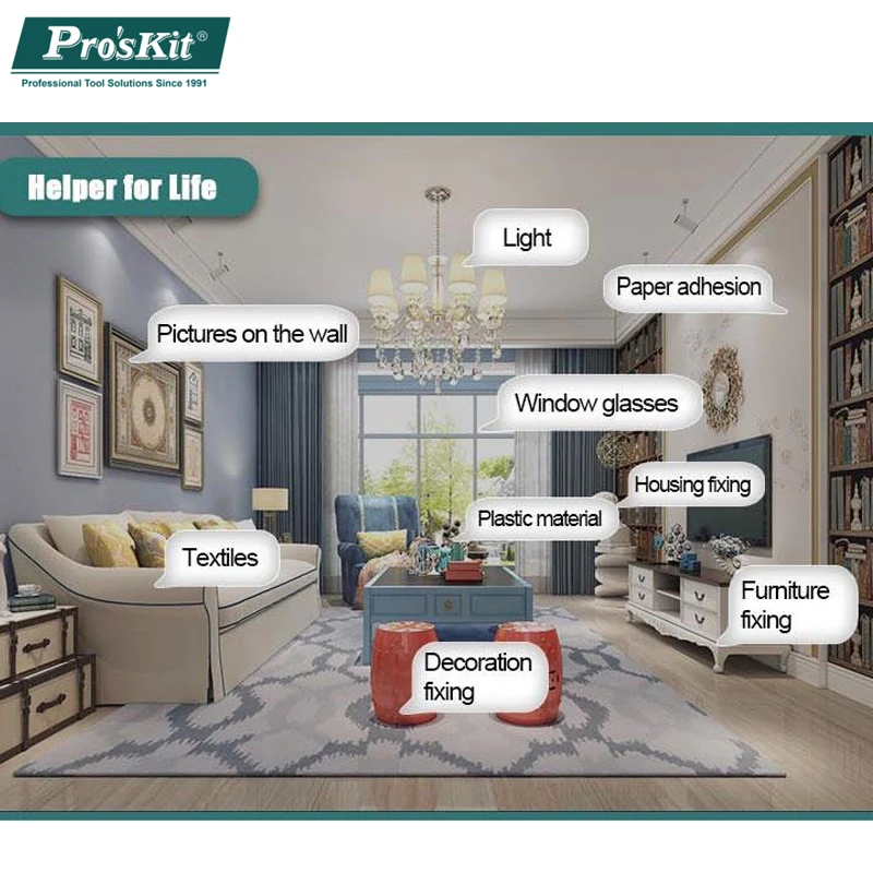 Профессиональный клеевой пистолет горячего расплава PRO'SKIT 100W GK-389H 80W GK-390H