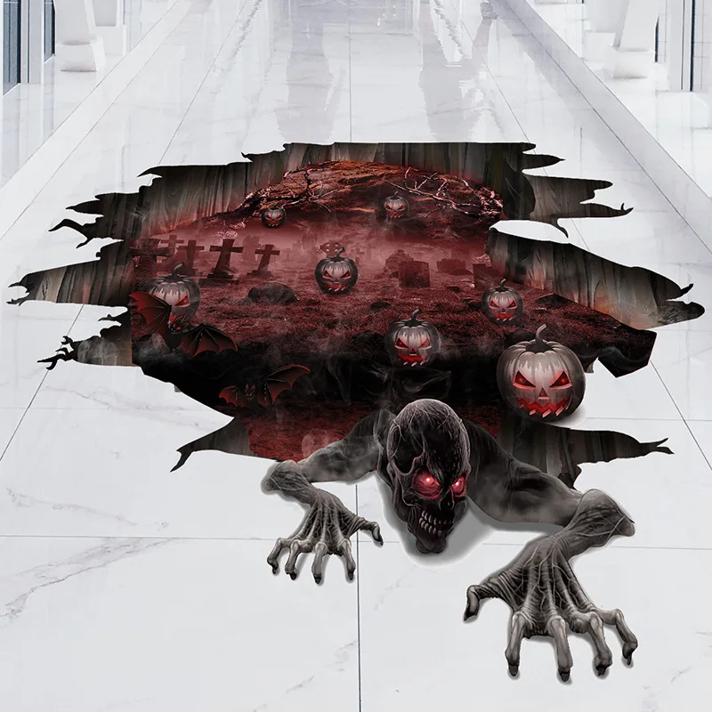 Наклейки на пол в виде тыквы чайки призрака большие вечерние стены для