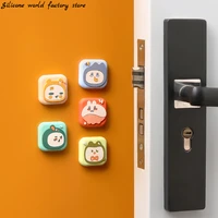 silicone world cute mute door stoppers wall protection safety shock absorber door handle bumpers self adhesive wall protectors