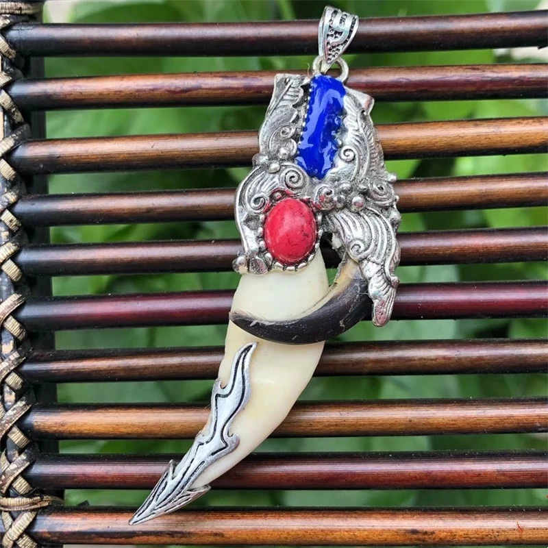 Jiale/ручная работа/тибетское серебряное ожерелье с подвеской в виде когтя для
