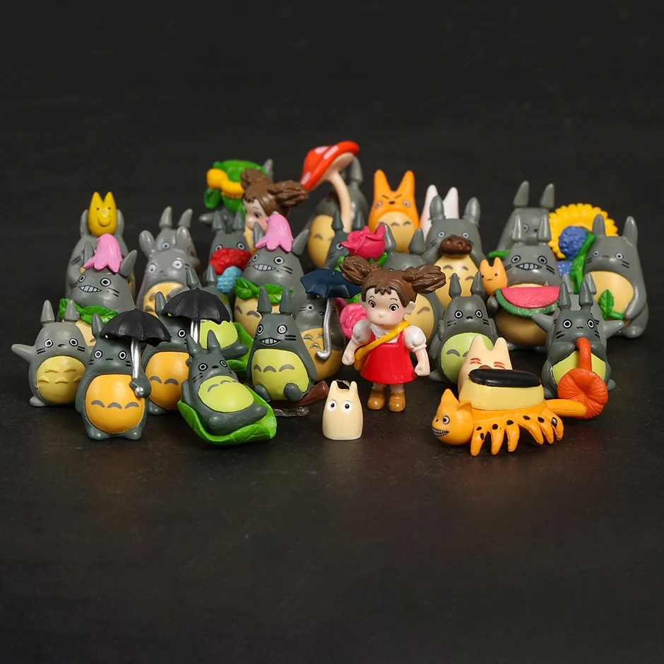 

1-4 см мини-фигурки My Neighbor Totoro из ПВХ, настольные куклы, 30 шт./компл.