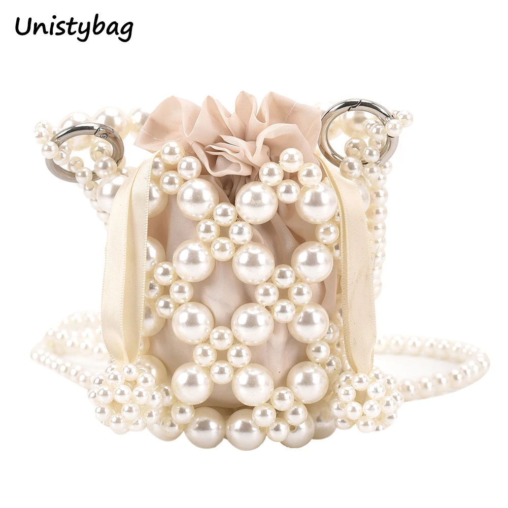 

Unistybag Clutch Purse for Women Pearl Beaded Handbag Girls New Crossbody Bags Party Mini Luxury Clutch Bag Designer Bag