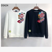 dsquared2 classic mens printed sweater long sleeved pullover simple round neck clothing slim casual loose sweatshirt ds424