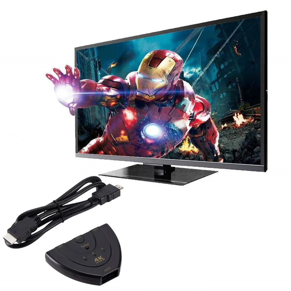 Фото LccKaa 3 порта HDMI-совместимый переключатель 4K HD 3 в 1 сплиттер переключатель портов s 3D для ноутбука ТВ приставки PS3 PS4 DVD HD TV Xbox ПК №5