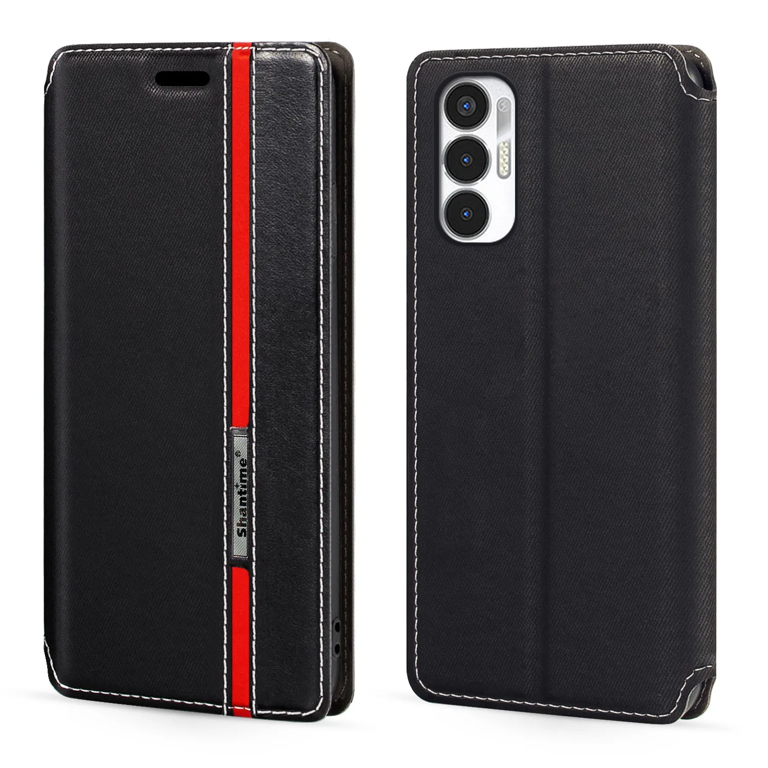 Модный разноцветный кожаный чехол-книжка с магнитной застежкой и отделением для