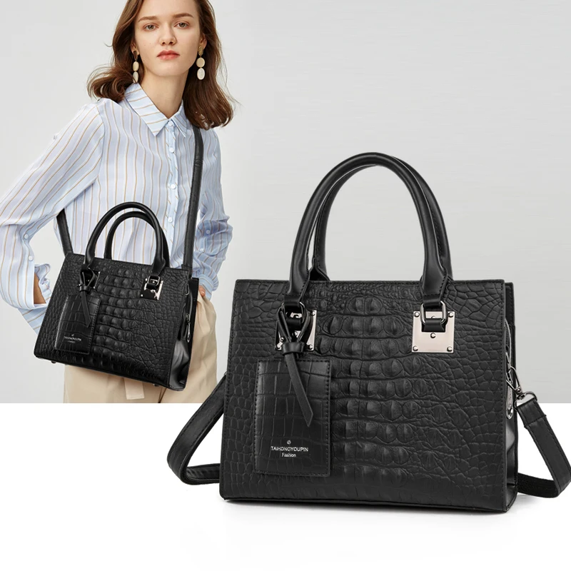 

YILIAN Handbag Woman 2023 new fashion crocodile print versatile one-shoulder, diagonal, hand-held lady's bag