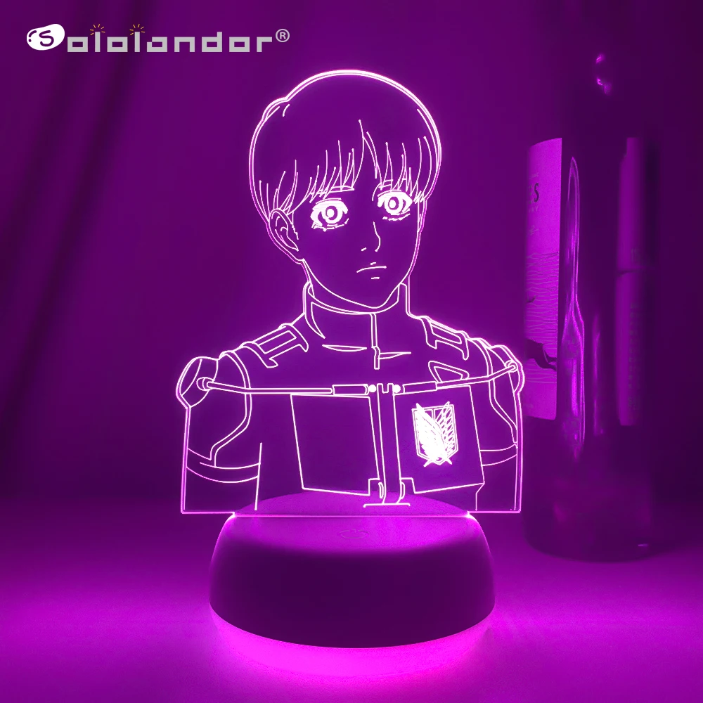 

Led Light Anime Attack on Titan Armin Arlert for Bedroom Decor Night Light Kids Birthday Gift Manga Shingeki No Kyojin 3d Lamp