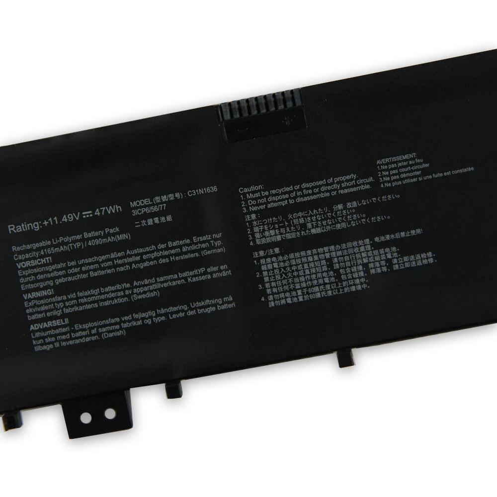 Фото Сменный аккумулятор C31N1636 для ASUS VivoBook Pro15 N580 N580GD N580VD N580VN X580 X580GD 4165 мАч №3
