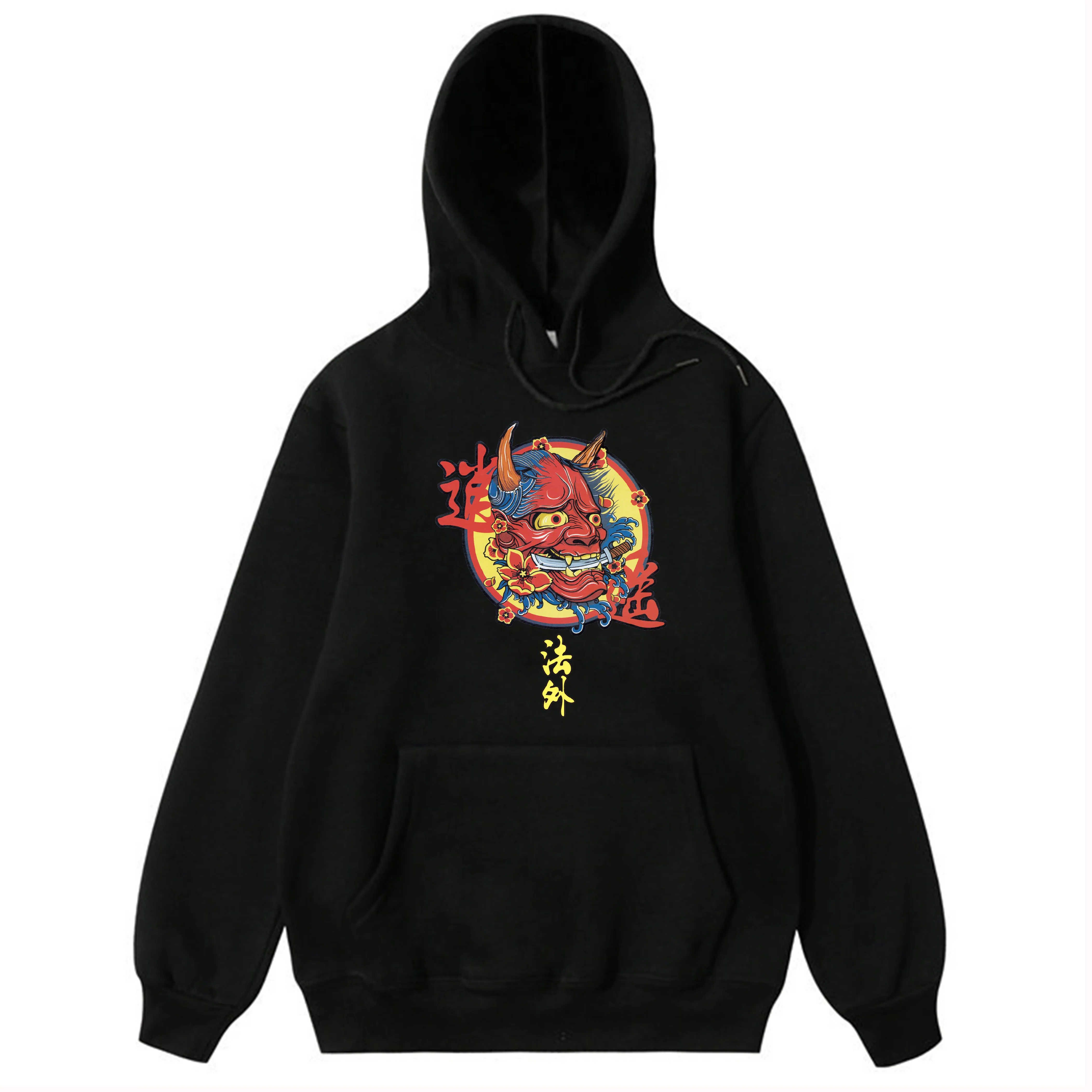 

Men Hip Hop Hoodie Sweatshirt Japanese toad warrior Printed 2022 Harajuku Streetwear FunnyHoodies Pullover DF-036-1