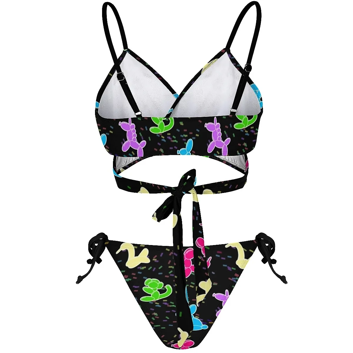 Купальник-бикини с эффектом пуш-ап и забавными собаками