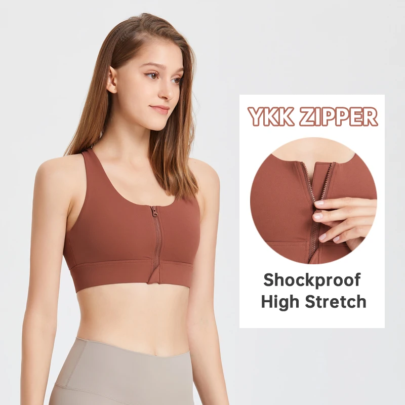 

New Sports Bra Women Yoga Zipper-bra Shockproof Running Fitness Bras Workout Top Push Up Bra Sexy Lingerie Underwear