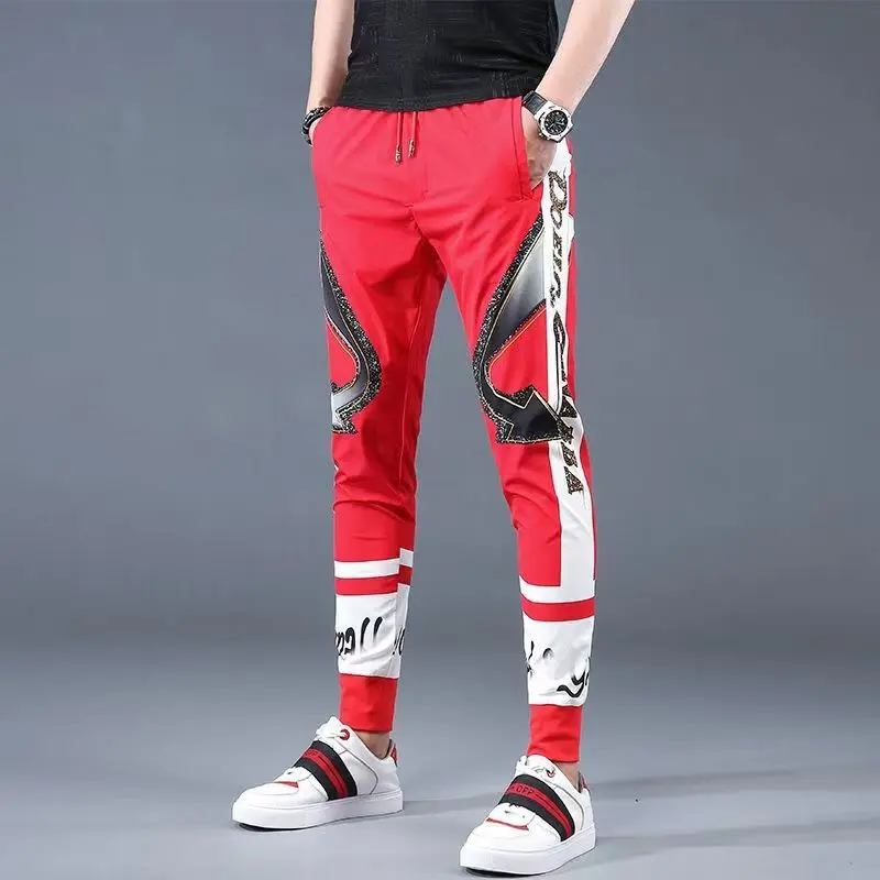 

Breathable Tactical Clothing Red Jogger Gym Pants Men Hip Hop Tights Essentials Large Size Men's Korea Overalls Shorts Harajuku