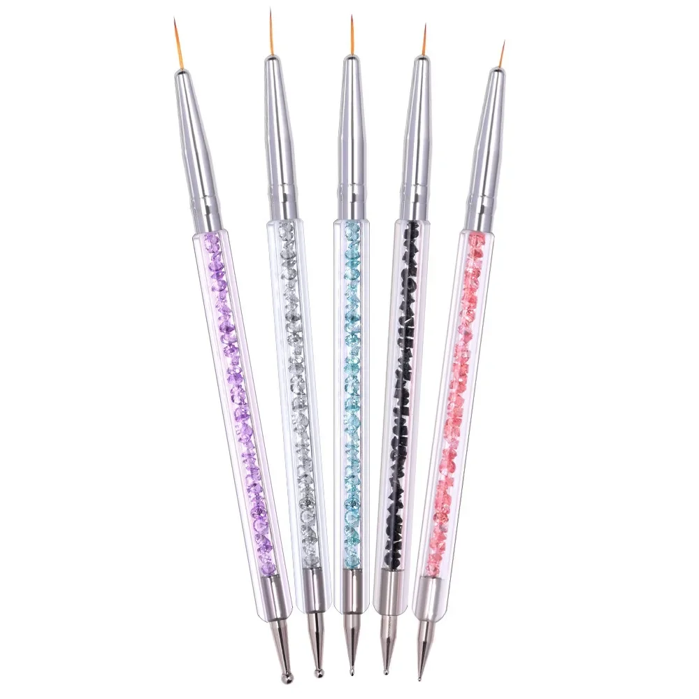 5 шт./набор двусторонние кисти для нанесения гель-лака