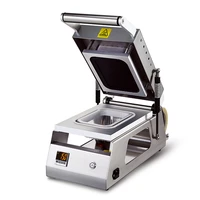 ds 1 manual tray sealer packaging machine plastic food container sealing meal table top heat tray small packing machine