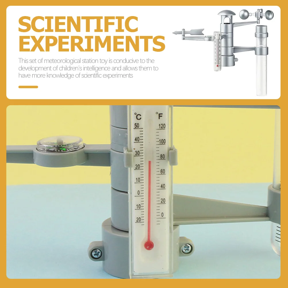 Weather Toys Toddler Science Experiment Portable Plastic Educational Meteorological Station