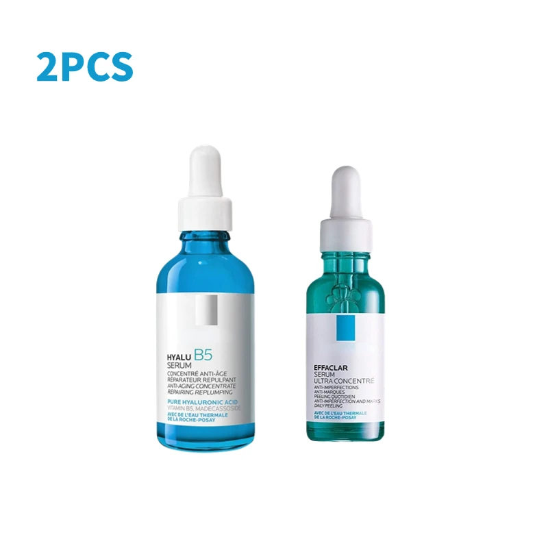 

2PCS Effaclar Ultra Concentrated & Hyalu B5 Pure Hyaluronic Acid Serum Anti-Acne Wrinkles Fade Red Stracks Essence Remove acne