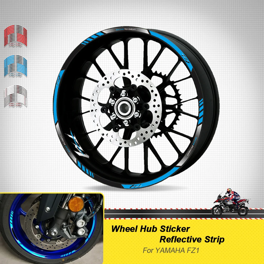 

Motorcycle Accessories Sticker Rim Tire Waterproof Decorative Decals Wheel Reflective Stripe Set For YAMAHA FZ FZ1 FZ 1 17inch