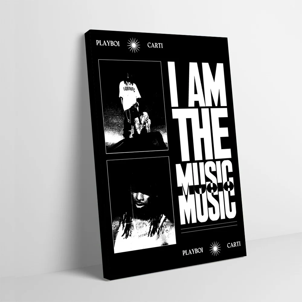 Фото Постер с принтом Playboi Carti - I Am The Music, настенная живопись на холсте, подарок для роскошного декора, украшение для стен №1