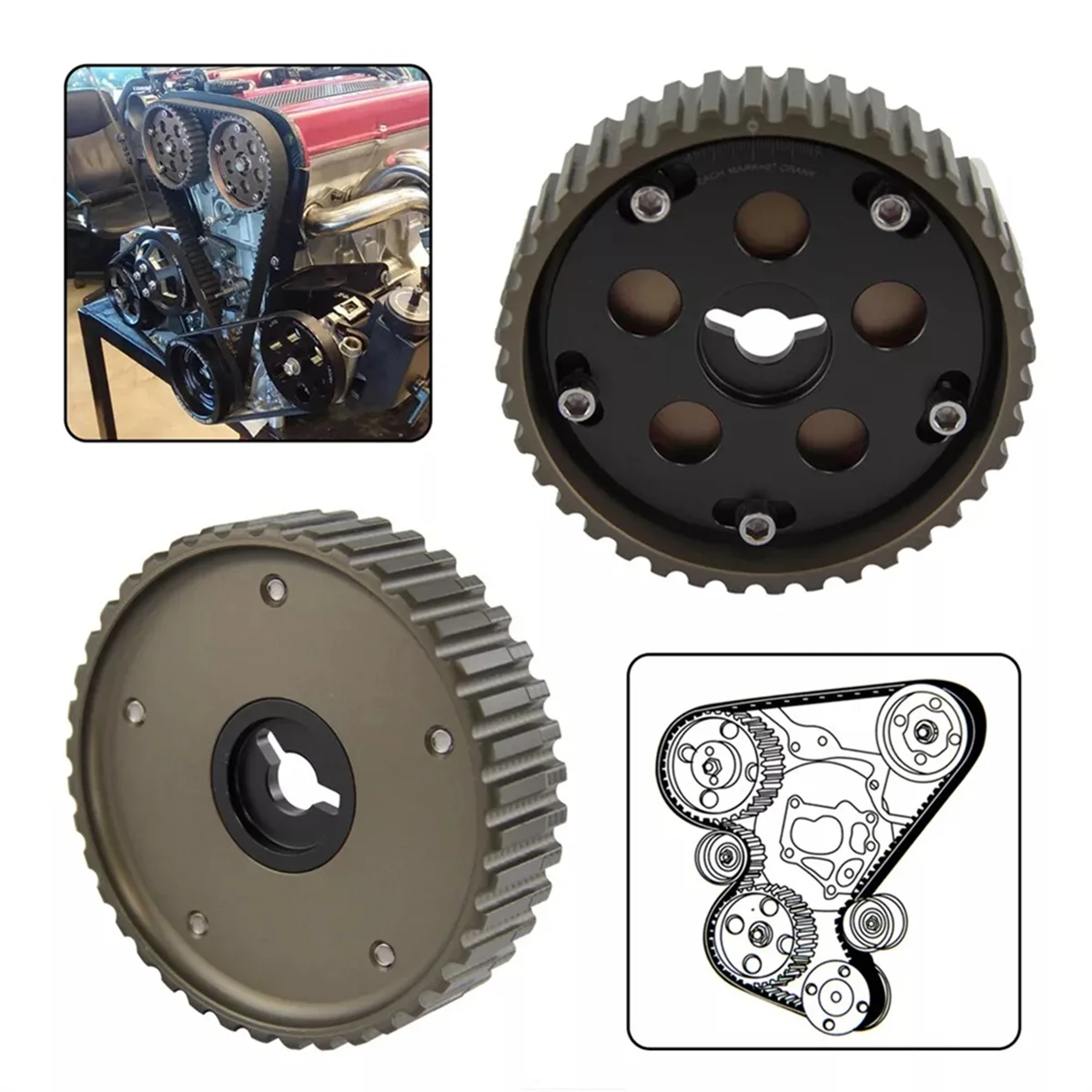 1 пара 30 мм регулируемый комплект кулачковых шестерен для кулачкового шкива