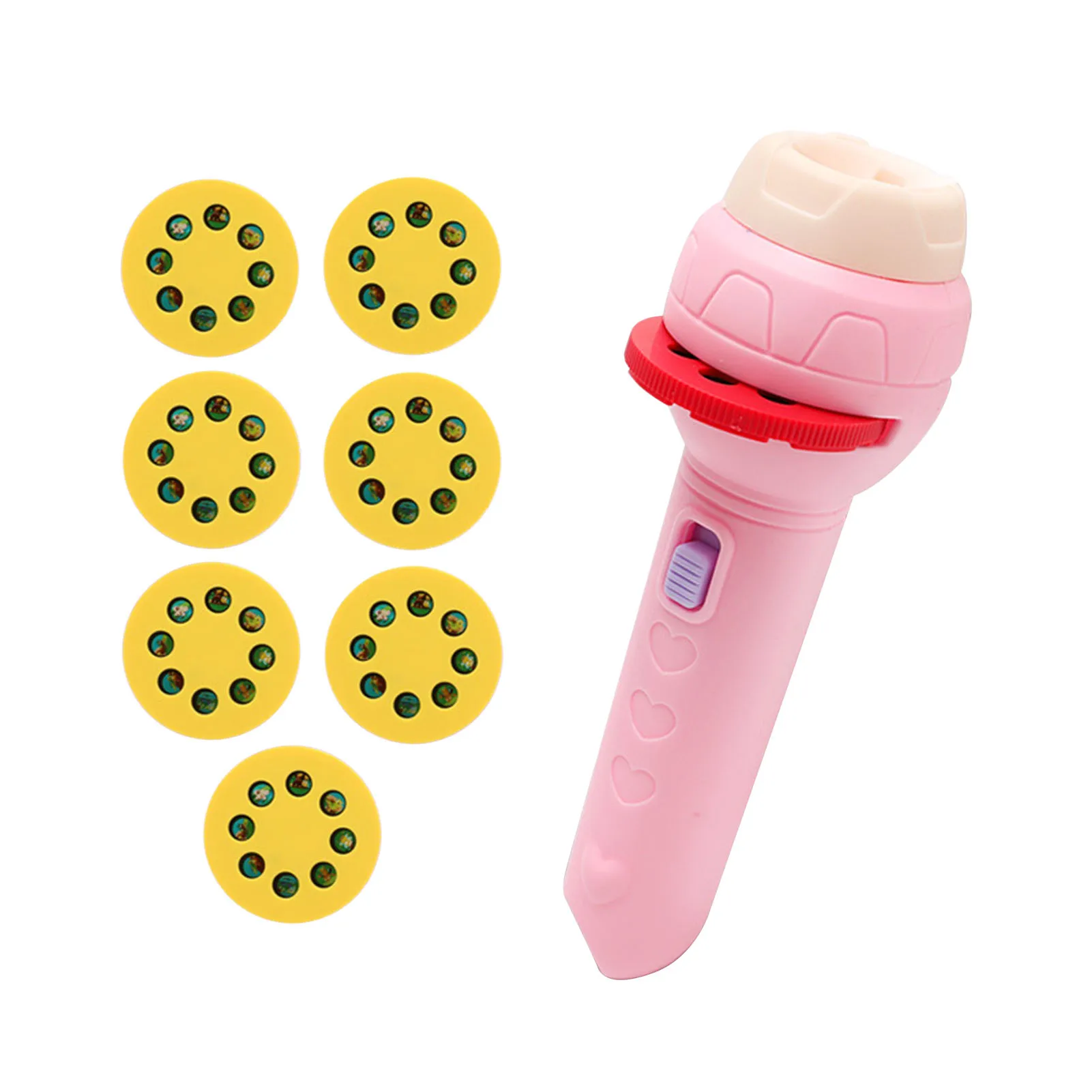 

Детский проектор с фонариком, развивающая игрушка для раннего развития, с милой мультяшной тематикой, Подарок на годовщину