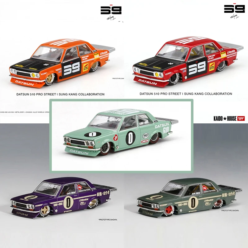 MINI GT x Kaido House 1/64 Model Car Datsun 510 Pro Street Alloy Die-cast Vehicle Display Gifts Collection