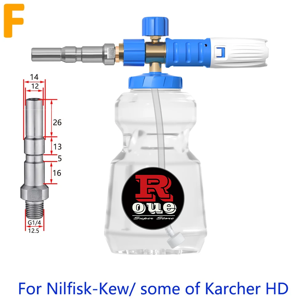 

Пеногенератор для мойки Makita Huter Elitech Karcher K2 K3 K4 K5 K6 K7 Nilfisk Parkside WAP, пенораспылитель для моек высокого давления