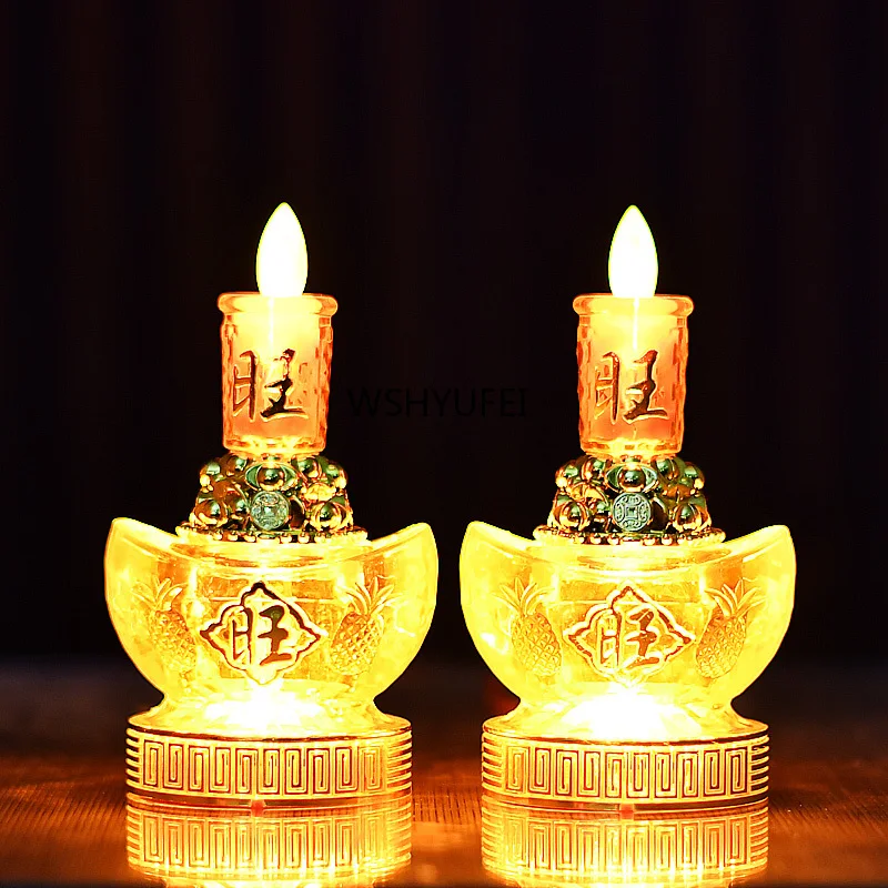 2 шт. светодиодная лампа-свеча с имитацией пламени буддийский электрический свет