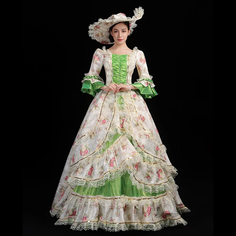 18th Century Marie Antoinette Dress Ball Gown Reenactment Theatre Costume Eight Colors