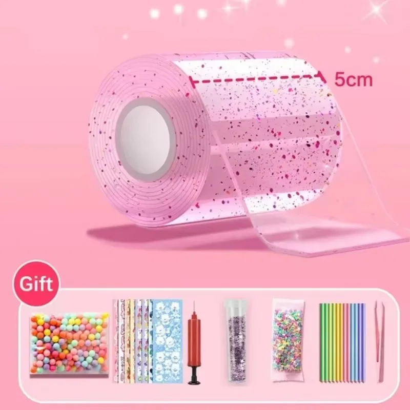 

Нано-лента, набор материалов для воздушных шаров ручной работы, декомпрессионный шар, мягкий красочный декомпрессионный шар, взаимодействие родителей и детей, сделай сам 2025