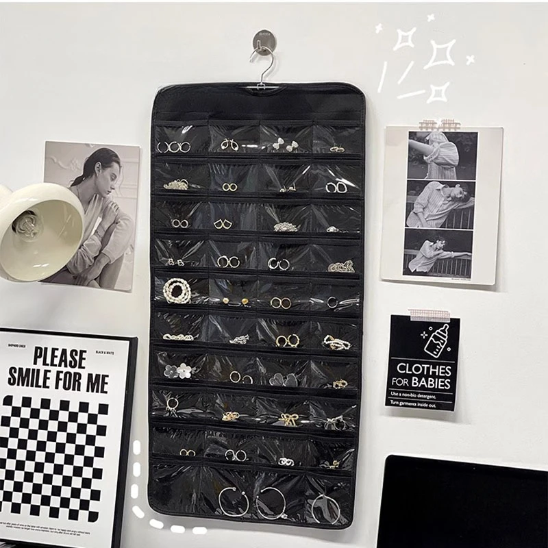 

Transparent Jewelry Organizer Bag Ring Necklace Jewelry Storage Bag Women Bracelet Earrings Separators Display Accessories Gift