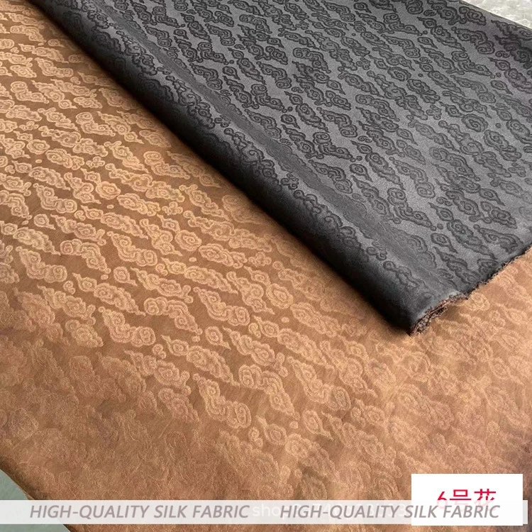 Черное жаккардовое атласное шелковое платье винтажное Cheongsam Guangdong летнее