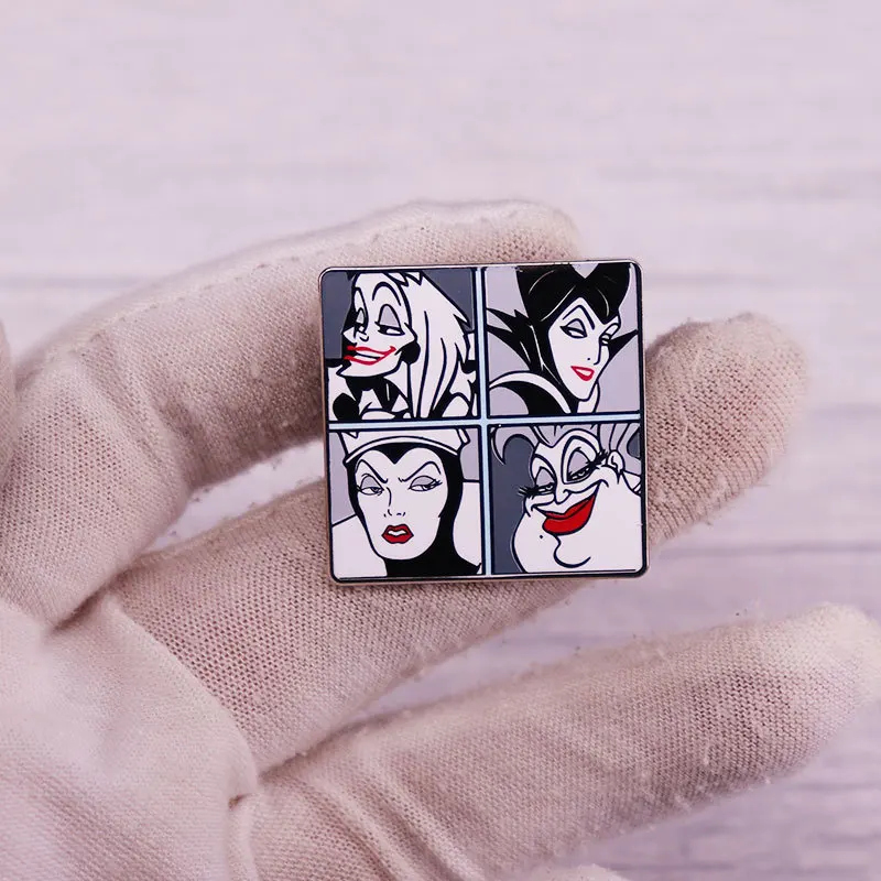 Эмалированная брошь Малефисента Potdemiel