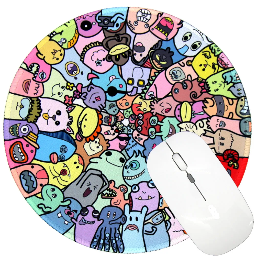 

1Pcs Dropshipping Cartoon Monster Colors Mouse Pad Wristband Comfortable Mice Mat for Game Computer Pc Laptop Gift